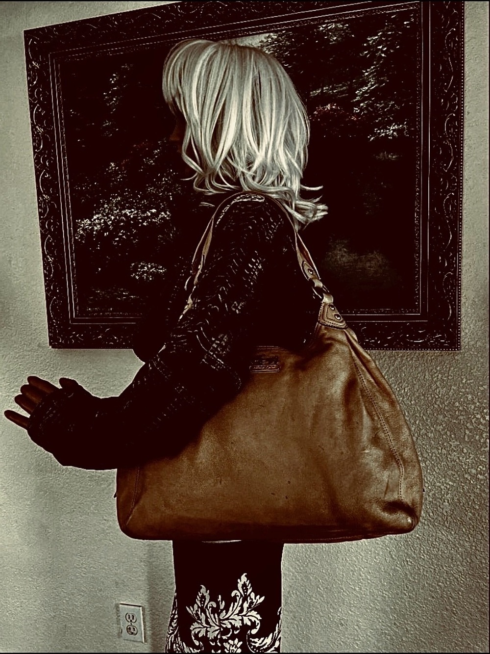 Coach 14313 Lg Madison Maggie Metallic Leather